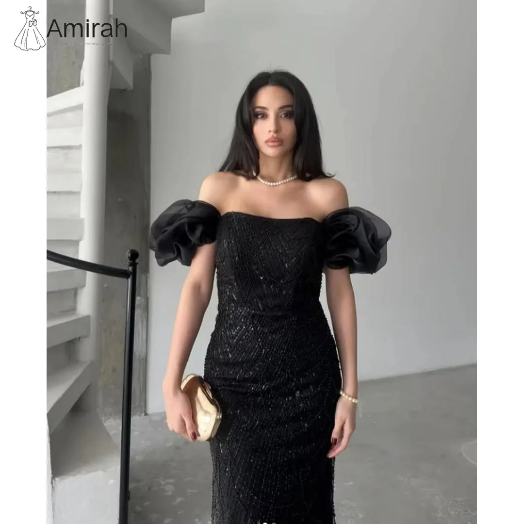 

Amirah свадебное платье, расшитое бисером, черные вечерние платья Sharon Happy, женские элегантные платья на заказ, бальное платье для выпускного вечера