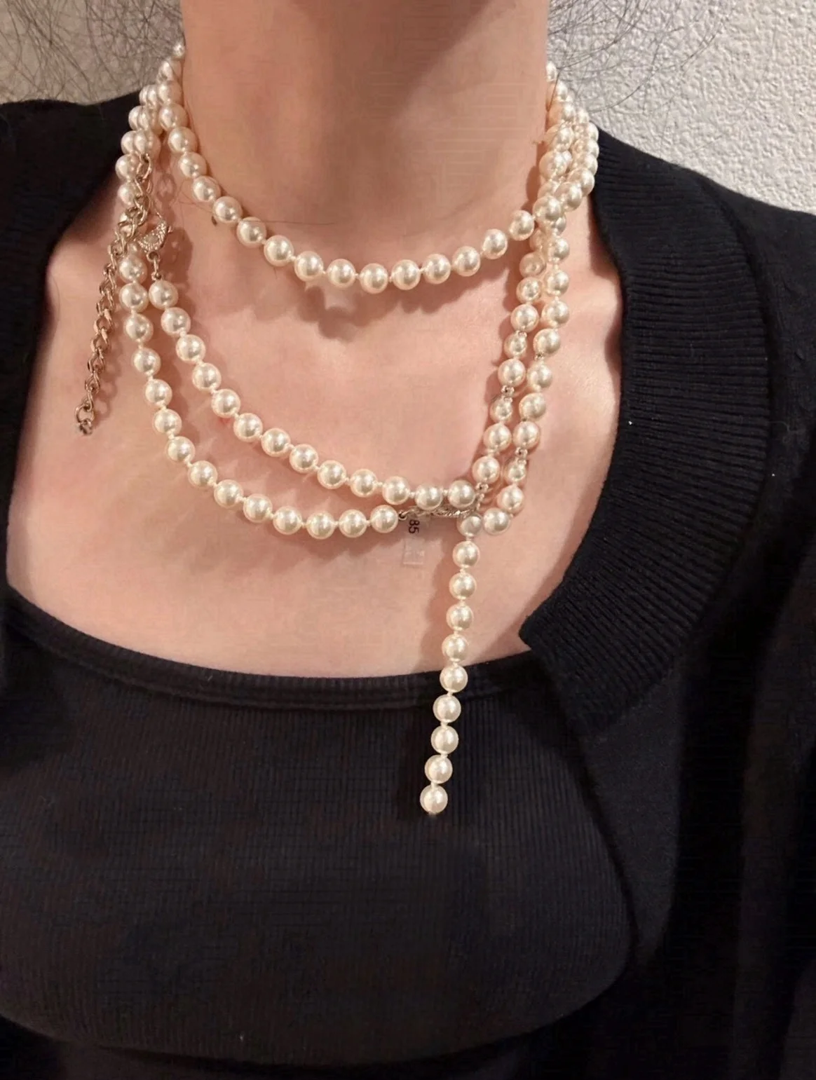 French fashion classic pearl fashion necklace waist chain