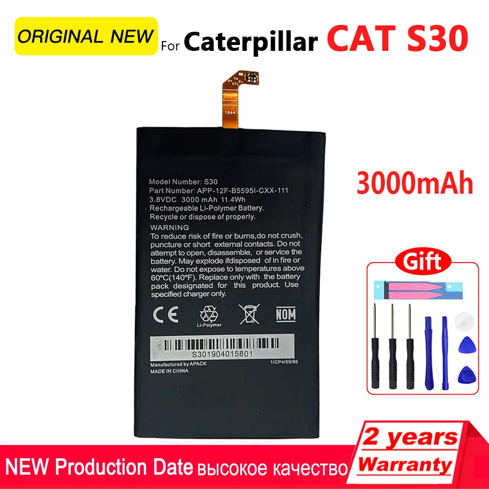 100% Original For Caterpillar Cat S60 S50 S40 S30 APP-12F-F57571-CGX-111 High quality Batteries With Tools+Tracking Number