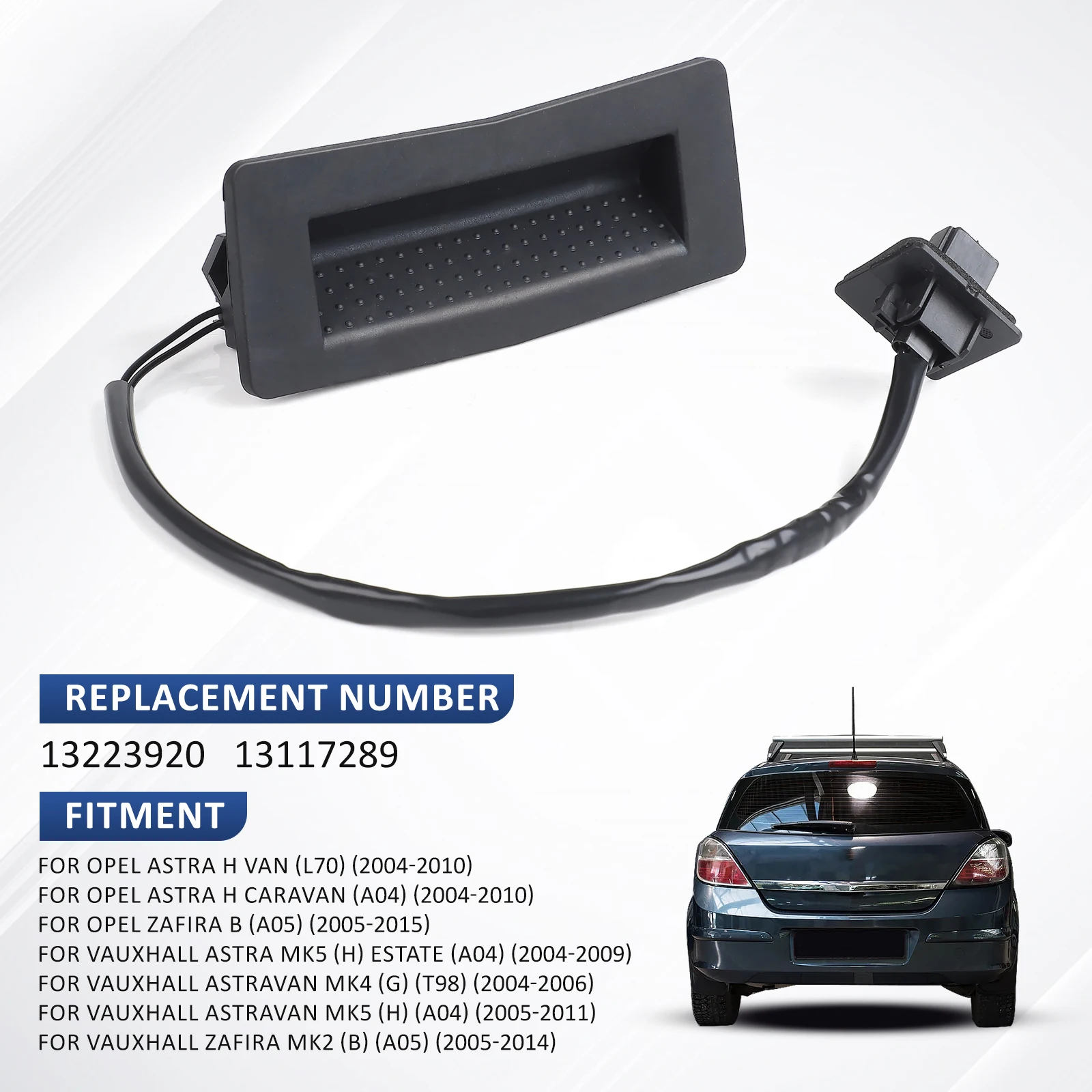 6240325  13223919 6240398 Black ABS Tailgate Switch Opening Button High Quality Car Accessories For Opel Astra H GTC L08