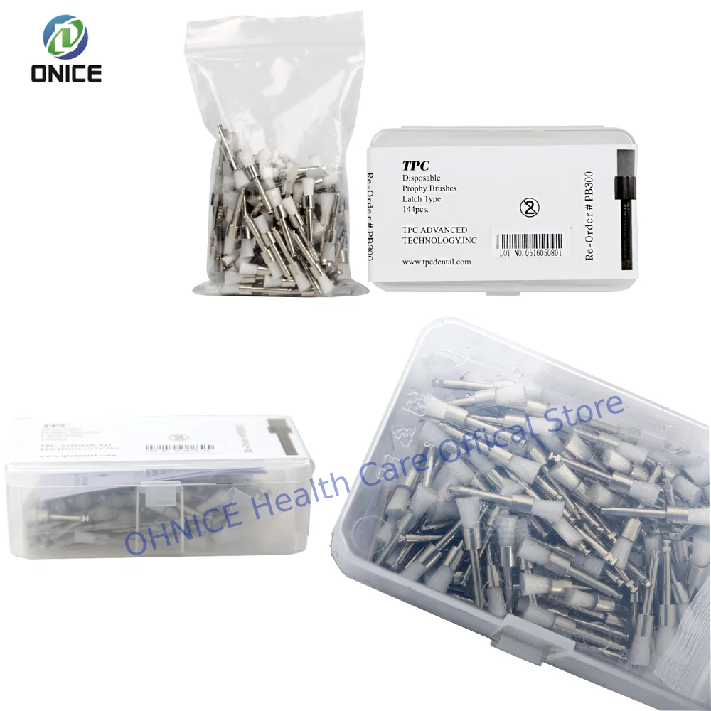 

TPC Advanced Technology Dental Prophylaxis Brushes & Cups (144Pcs) – Latch-Type for Efficient Cleaning & Polishing