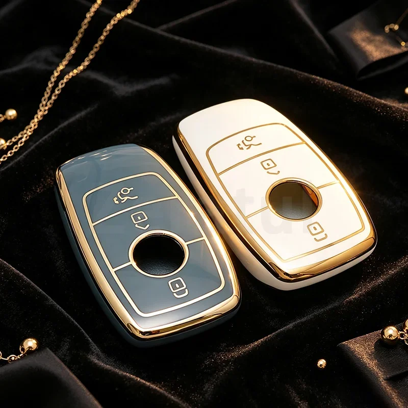3 Buttons For Mercedes Benz A C E S G Class W177 W205 W213 X167 W222 CLA GLE GLB GLS AMG Maybach TPU Car Key Case Cover Shell