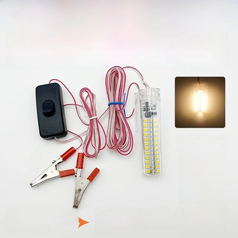 

Submersible Fiing Light 2V Super Bright Waterproof LED Underwater Lamp Yellow Light Attract Fi Lamp for Night Fiing