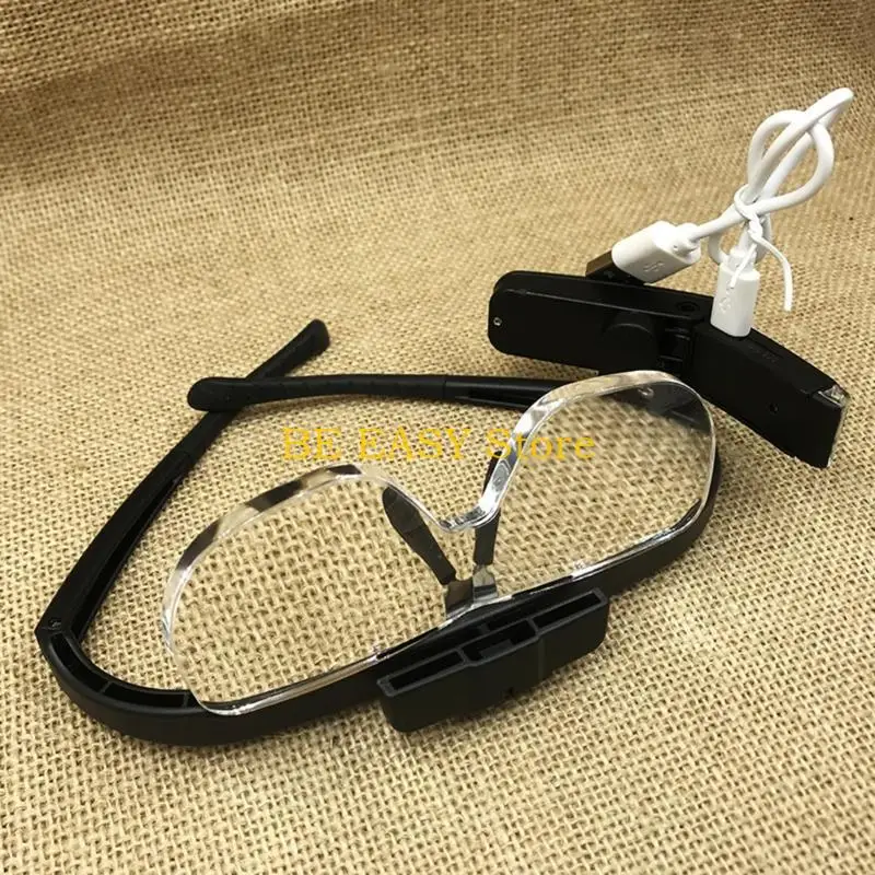 E28F 1.5X 2X 2.5X Clip-on up Glasses Folding Magnifier Hand