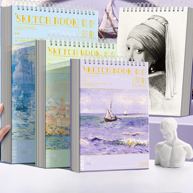 

Альбом для рисования 16 карат/А4, 60 листов/120 страниц, переплет с двойной катушкой, устойчивый к истиранию и прочный для занятий рисованиями на открытом воздухе