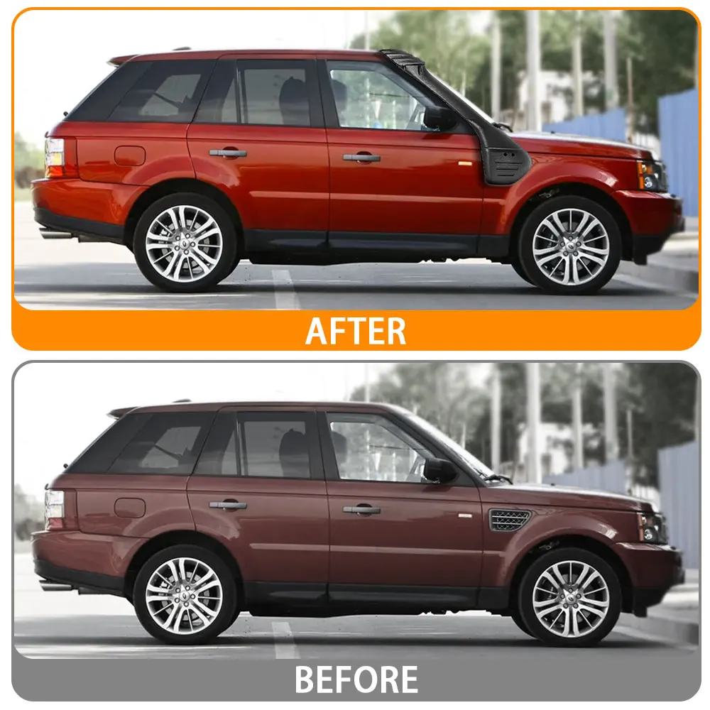 غص السيارة لـ 2005-2009 Land Rover Range Rover Sport 1 G4 Challenge Snorkels Intake Kit #5