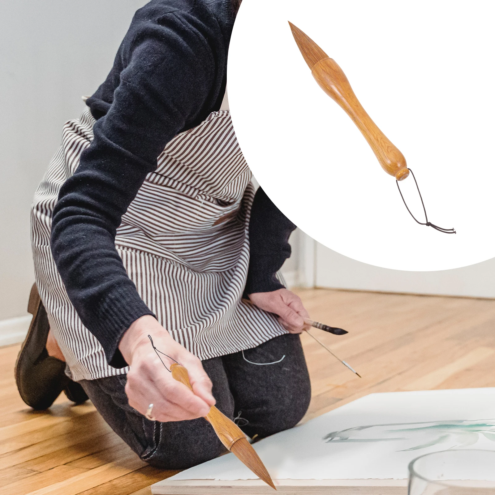 

Writing Brush Chinese Big Head Pens Calligraphy Practice Wood Brushes Student Painting