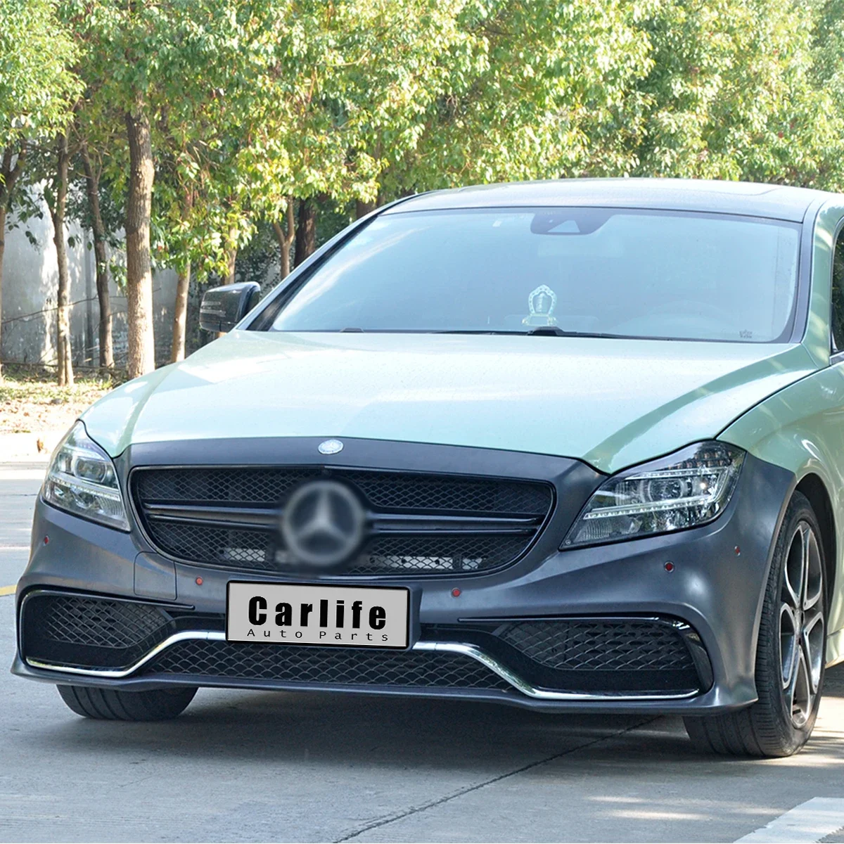 Automotive body kit for Mercedes Benz CLS class W218 2011-2017 change to CLS63 AMG with front bumper assembly.