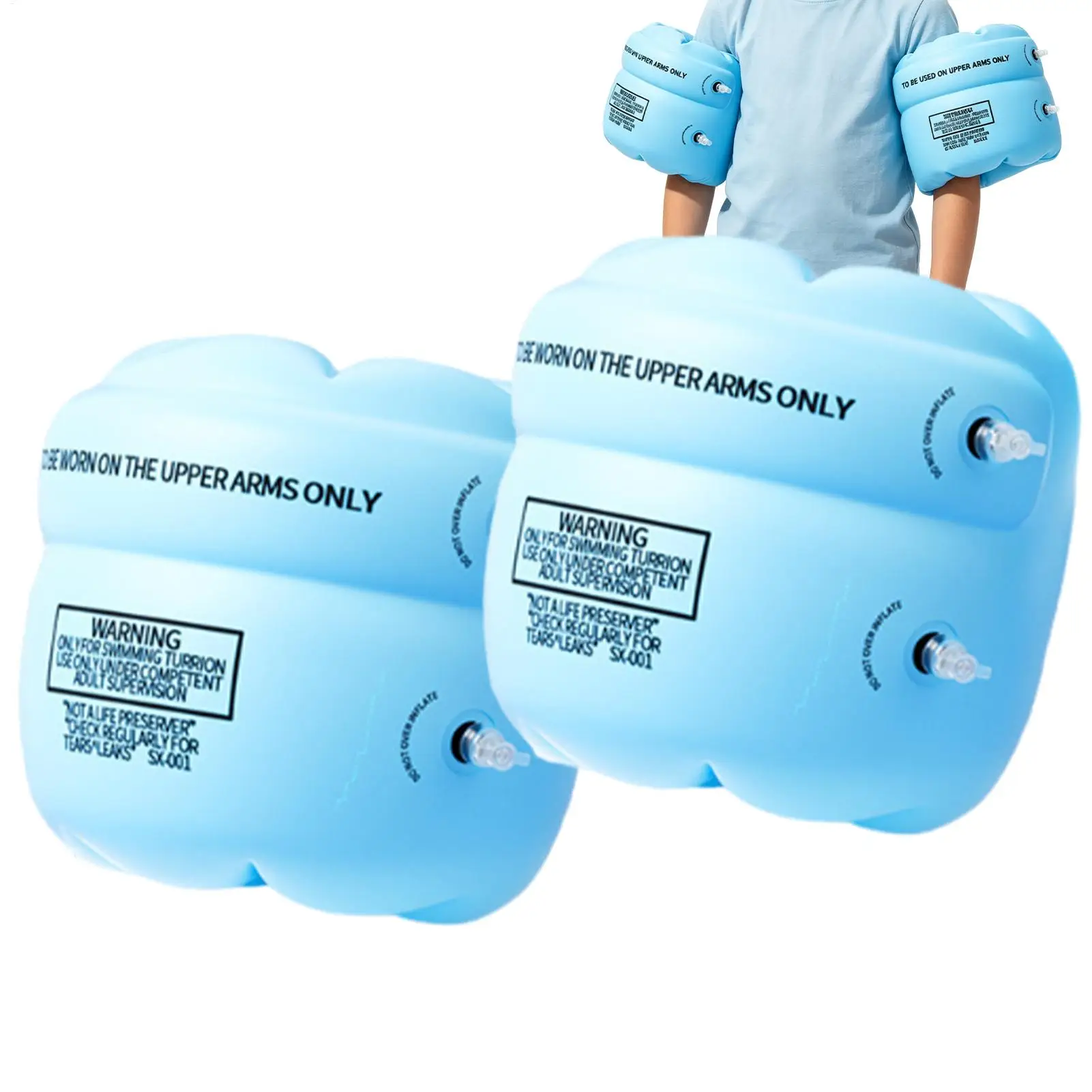 Schwimm-Armbänder für Kinder, aufblasbare Auftriebsarmstulpen, 1 Paar, aufblasbare, leichte Sicherheits-Schwimmarmbänder, Wasser-Schwimmhilfen – Detail 4