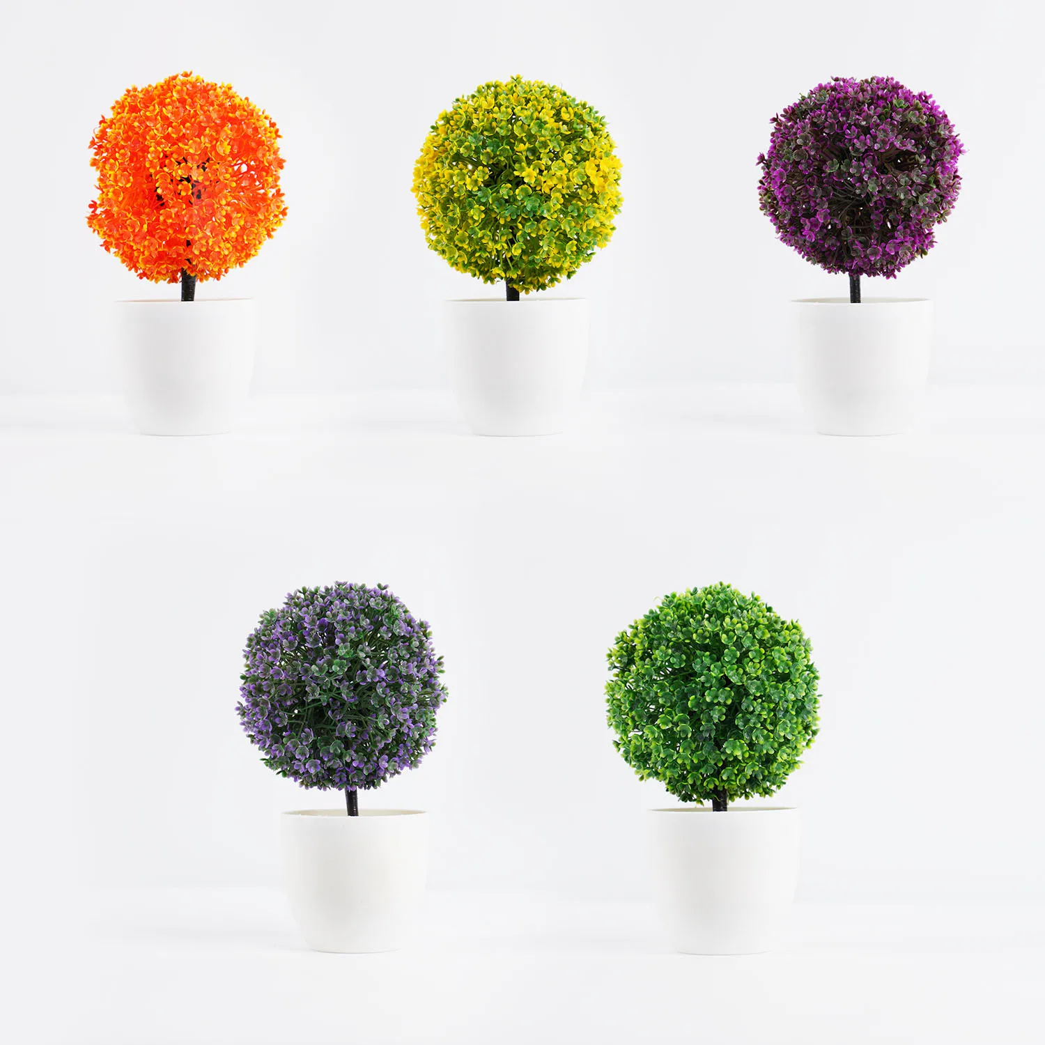 Fake Flowers Table Potted Ornaments Artificial Plants Bonsai Small Tree Simulation Pot Plants for Home Hotel Garden Decor