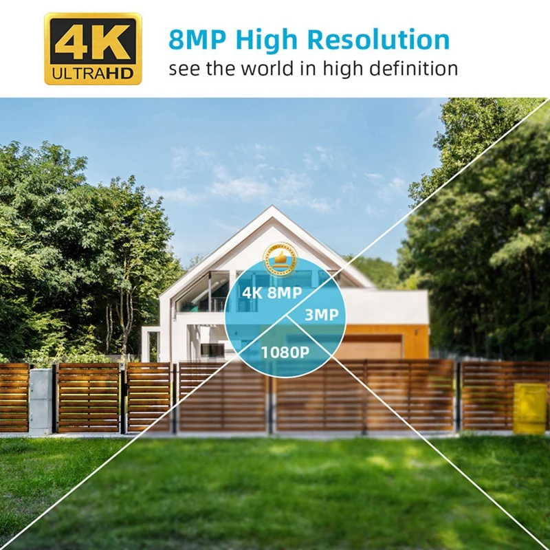 8MP 4MP 4K PTZ IP Camera 8x Zoom Dual Lens Human Detect CCTV Camera Outdoor CCTV Wifi Video Surveillance Camera