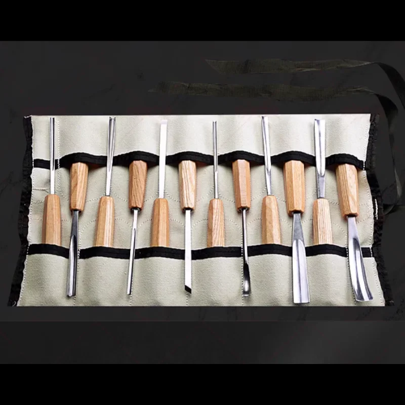 12pcs/set Wood Carving Kit Carving Knife Carving Chisel Hand  Knife Woodworking Piercing Tool Knife Wood Chisel Set