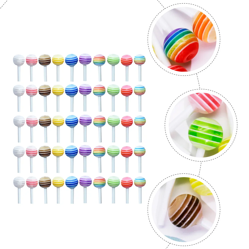 ตุ๊กตา Candy Decor จําลอง Lollipop Mini อุปกรณ์ของเล่นห้องรุ่นเด็ก Lollipops