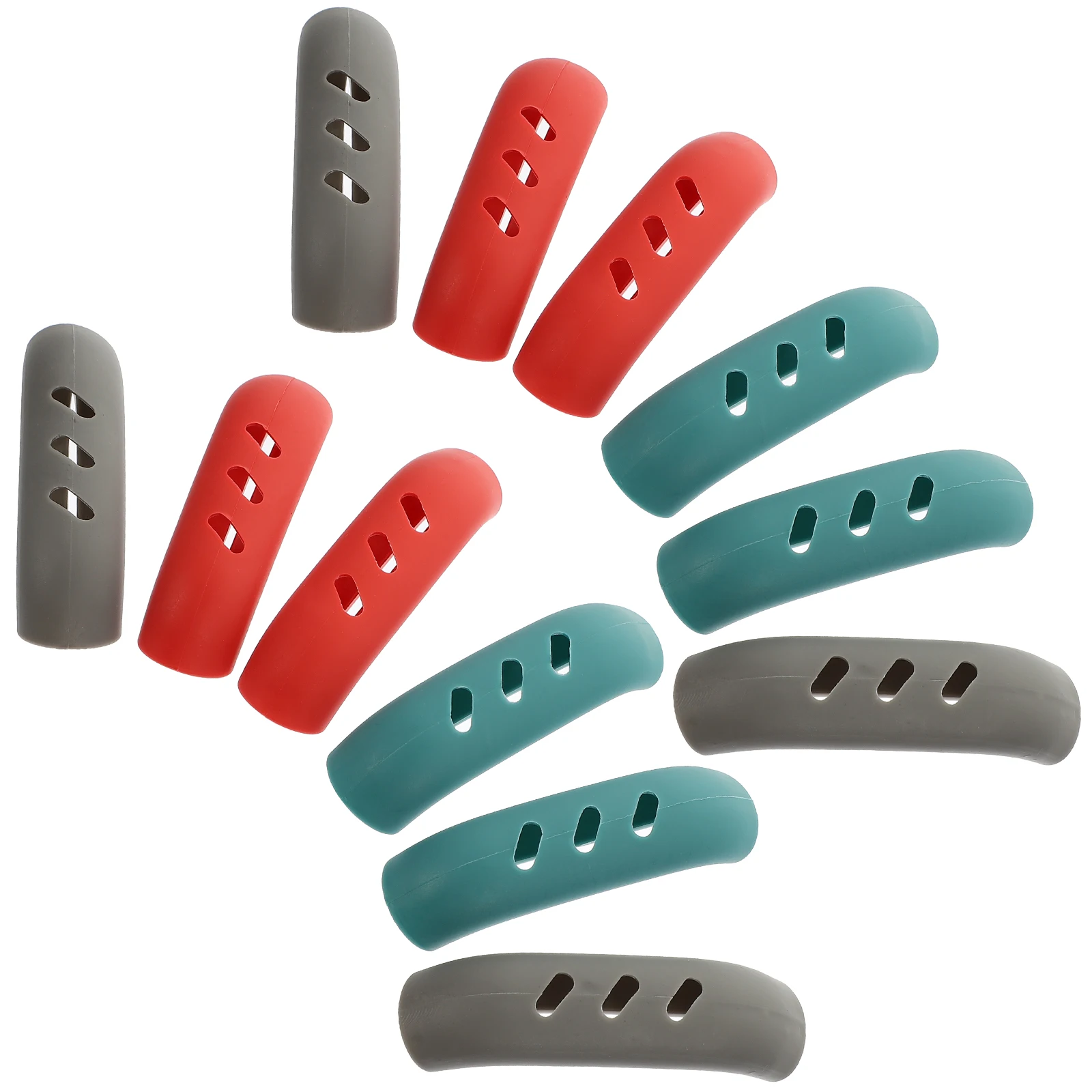 

24 Pcs Silicone Gel Covers Non slip Heat resistant Pot H Protectors for Kitchen Restaurant Cooker Sleeves Anti scalding