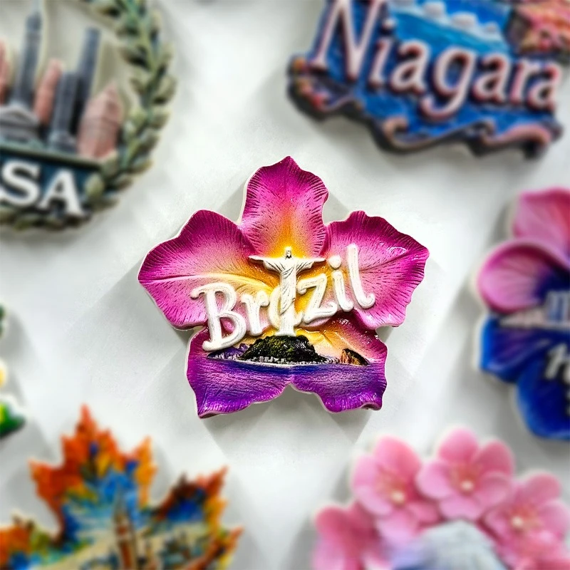 Brazilian Landmark Refrigerator Stickers Room Decorations Tourism Themed Souvenirs Gifts High-value Magnets