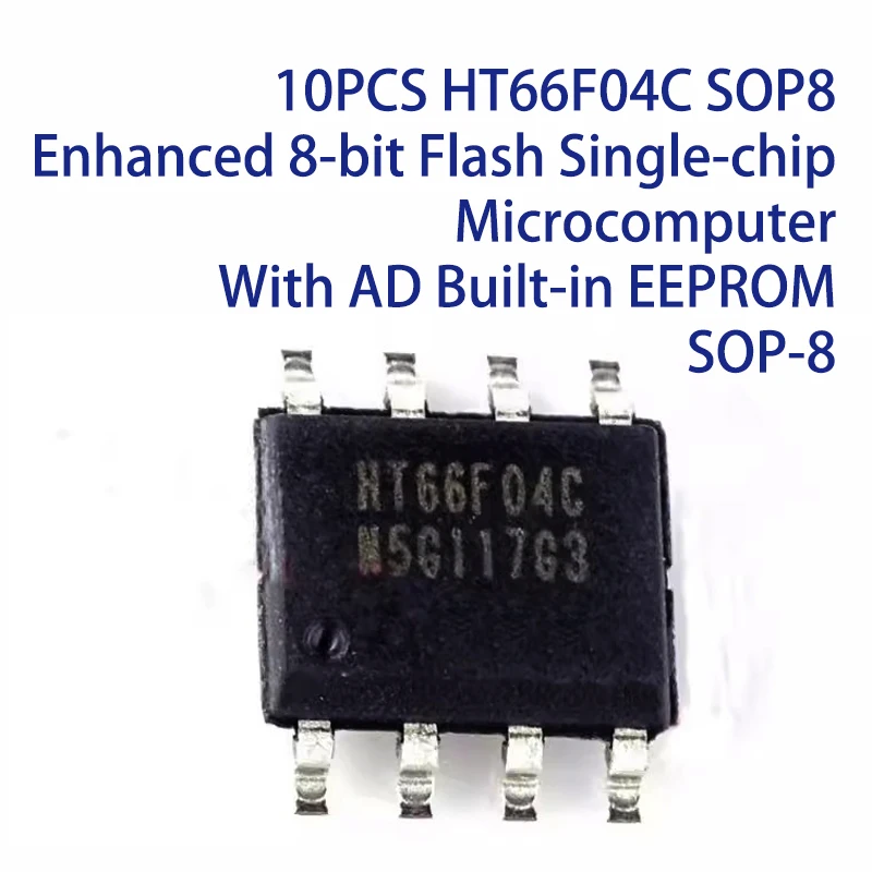 10PCS HT66F04C SOP8…