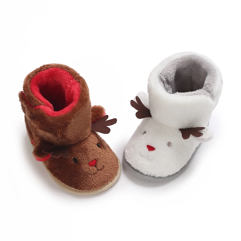 Weihnachten Winter Neue Rollenspiel Niedliche Cartoon Warme Schuhe Baby Stiefel Laufschuhe Winter 0-18 Monate Baby – Detail 3