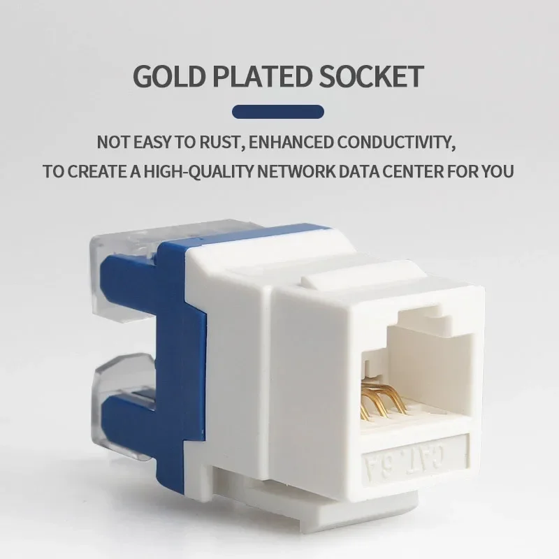 10 قطع CAT6A RJ45 مقبس وحدة الشبكة، أداة - تصميم مجاني، سرعة 10 جيجابت، مثالية لشبكة المنزل والمكتب