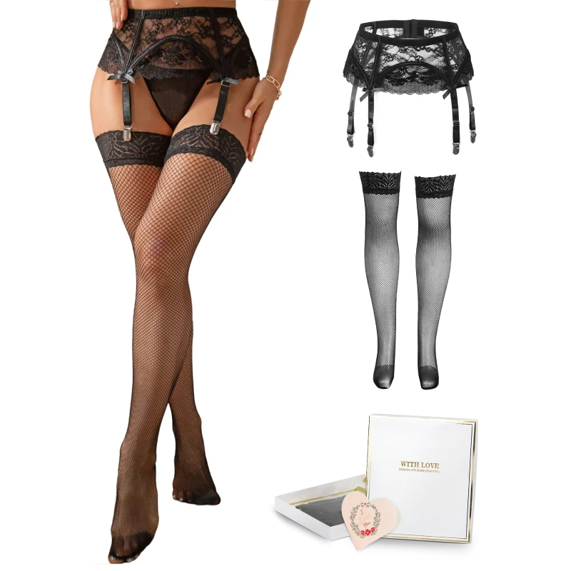 Comeondear Plus Size 5XL Lace Garter Belt Women's Corset Waist Cincher with Adjustable Straps Suspenders Sexy Underwear Set