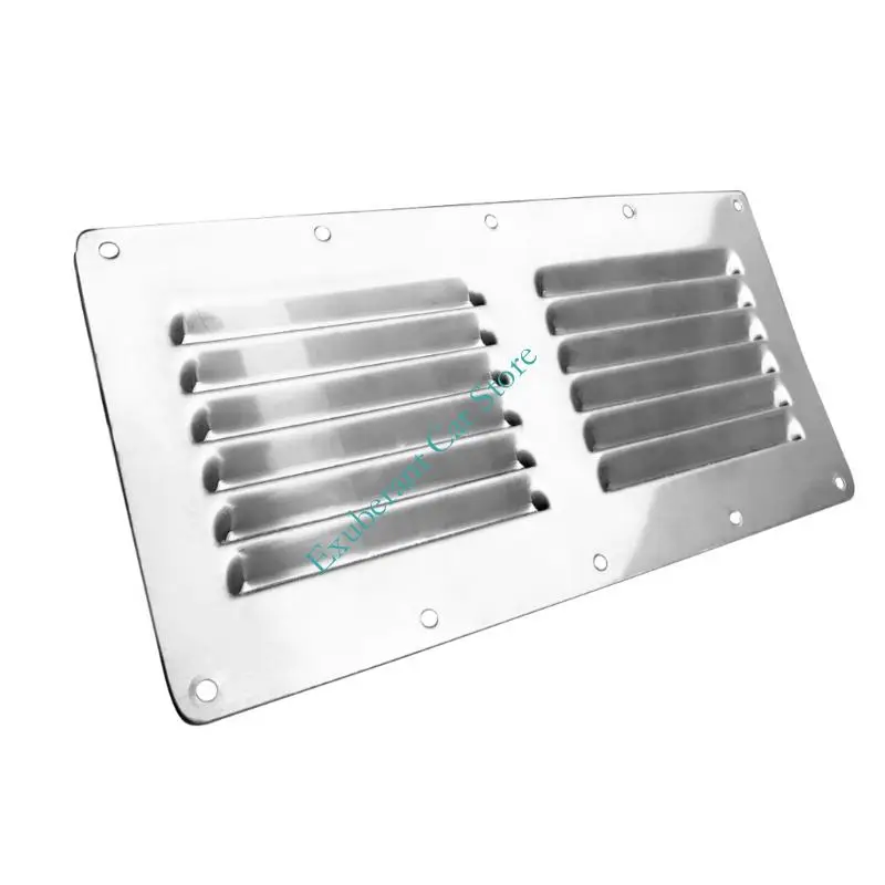 High Efficiency Marine Vent Double Hole Stainless Steel Louvered Cover for Ventilation Exhaust In Saltwater Environments