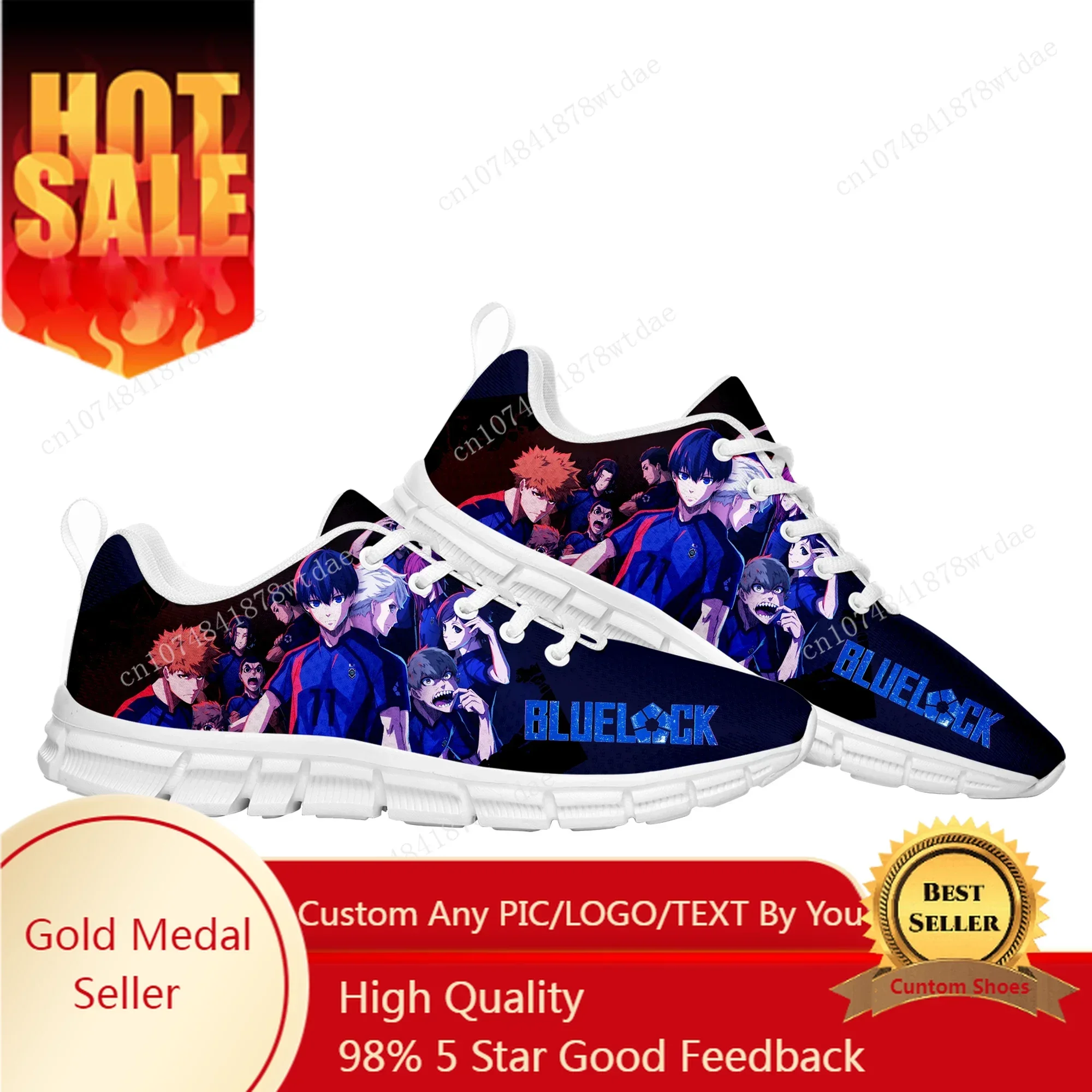 Blue Lock Sports Shoes Mens Womens Teenager Kids Children Sneakers Yoichi Isagi High Quality Manga Comics Sneaker Custom Shoe