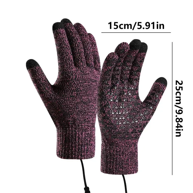 Guantes calefactores USB, guantes calefactores táctiles para pesca, esenciales de invierno para mochilero, montañismo, montar y acampar