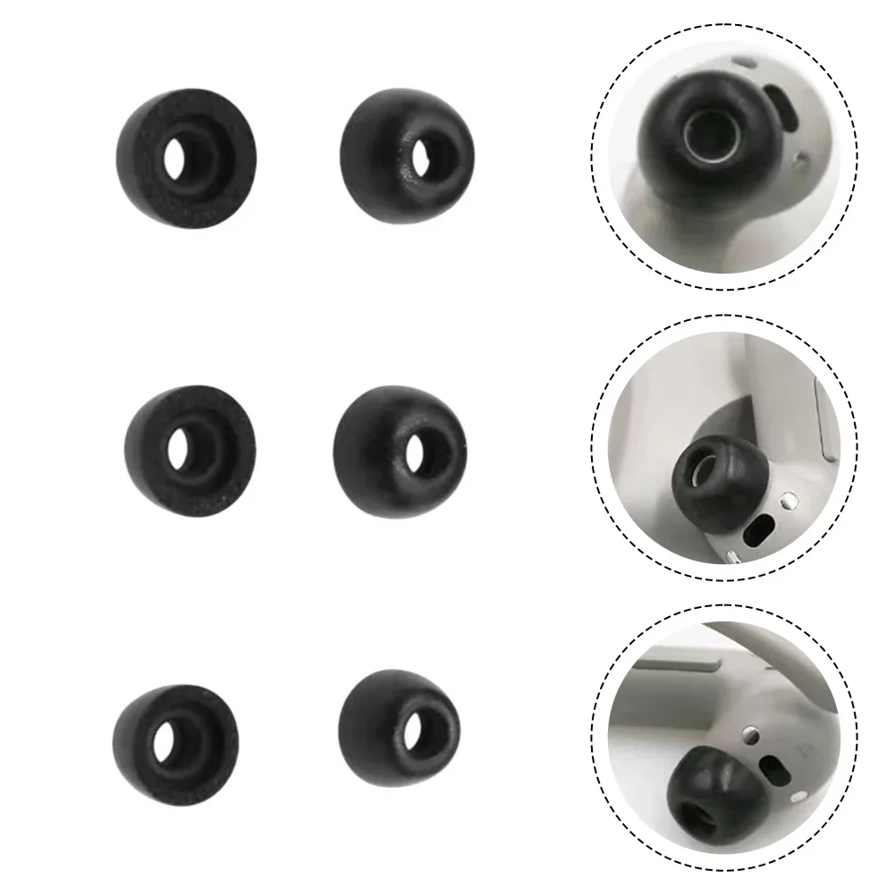 3 Pairs Soft Memory Foam Ear Tips For Powerbeats Pro 2 Slow Rebound Noise Reduction Memory Foam Earplugs