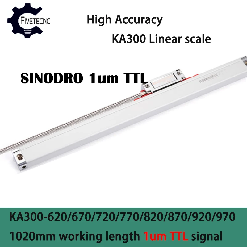 SINODRO KA300 620 670 720 770 820 870 920 970 1020mm 1micron TTL Linear Scale Encoder for Milling Lathe Machine