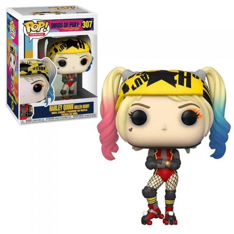 FUNKO POP  Newest joker Harley #307 Roller Derby Quinn Vinyl Action Figure Models for Children Toys