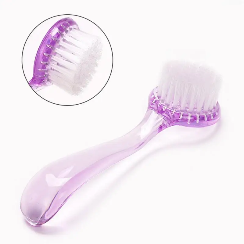 Nail Brushes Round Head Nail Powder Clean Brush Manicure Long Handle Dust Cleaning Brush Manicure Pedicure Tool Nail Accessories