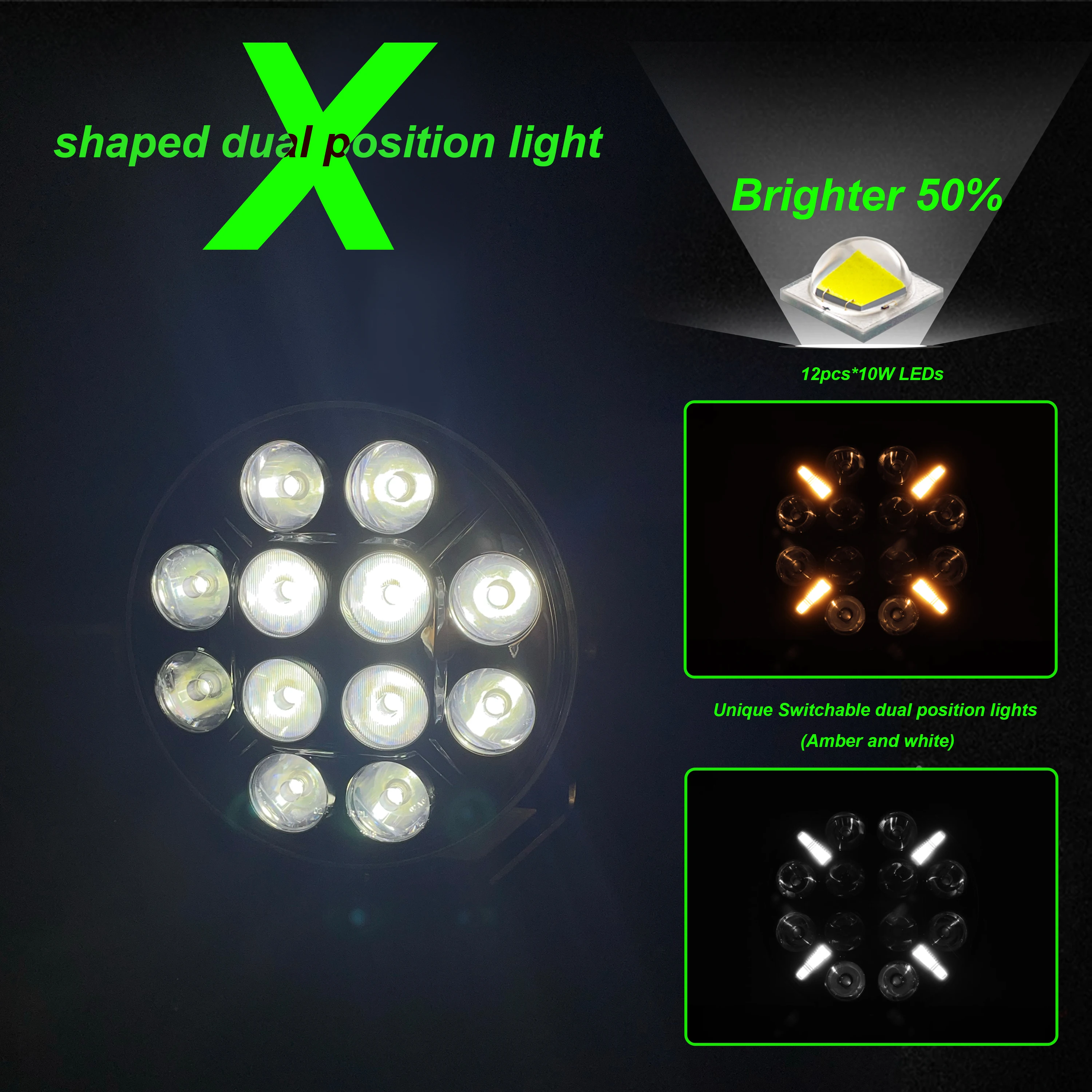 Hot Sale 4x4 Offroad LED Driving Lights, 9Inch 120W Truck Work Lights
