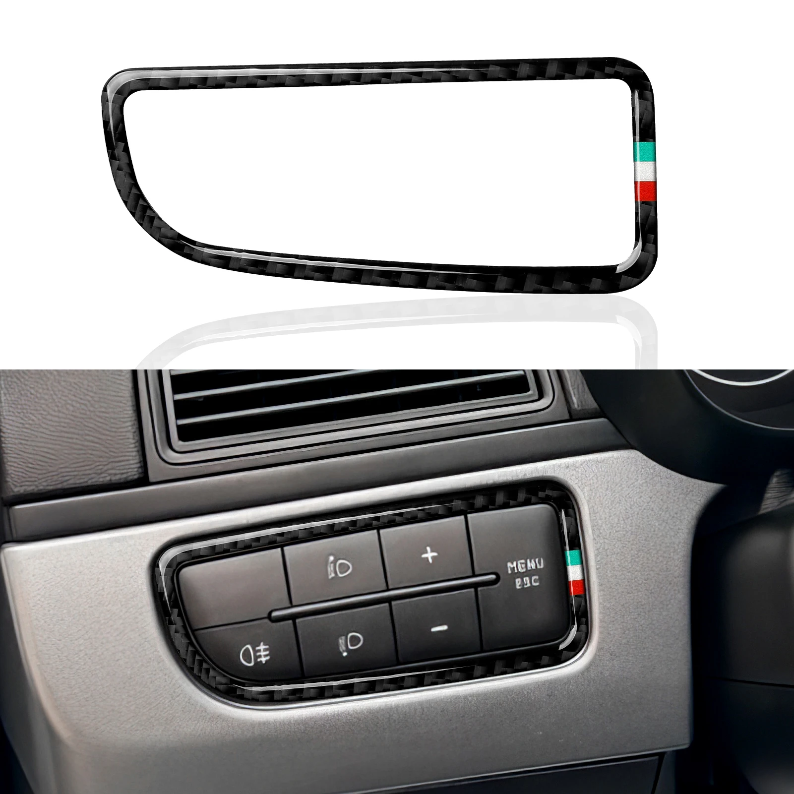 Car Headlight Switch Panel.Carbon Fiber Trim Sticker.For Fiat Abarth Grande Punto 199 (2005-2010) Linea (2007-2018) Accessories
