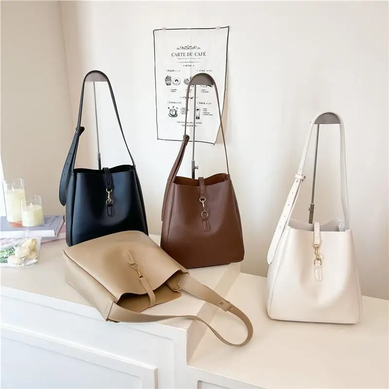 

Stylish Soft Leather Commuter Tote for Women; Trendy Large Capacity Shoulder Bag as Chic Gift