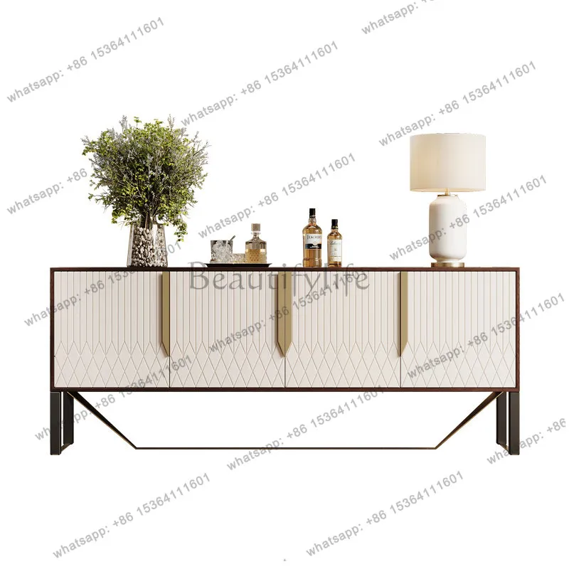 

Italian light luxury solid wood dining side cabinet, living room against the wall storage TV cabinet
