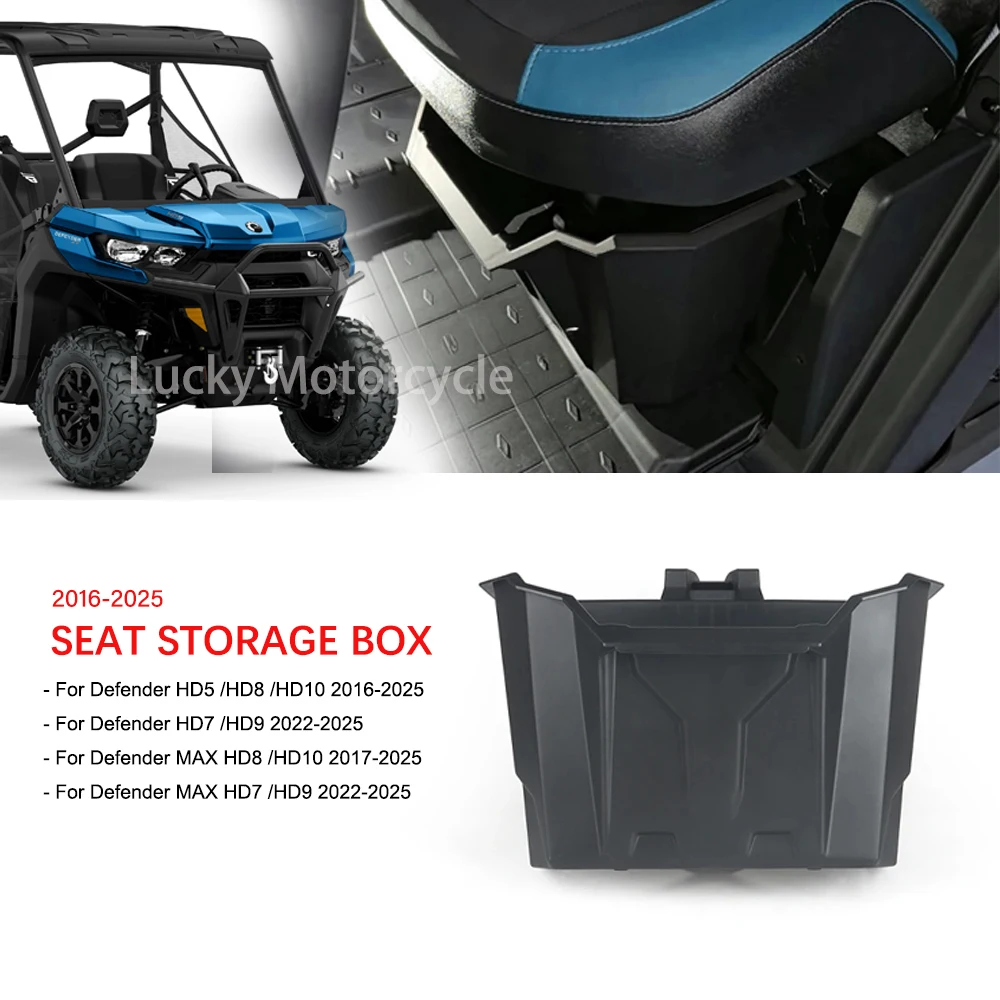

For Can-Am Defender MAX HD5 HD8 HD10 HD7 HD9 2016-2025 Seat Box Removable Seat Storage Box UTV Passenger-Side Under