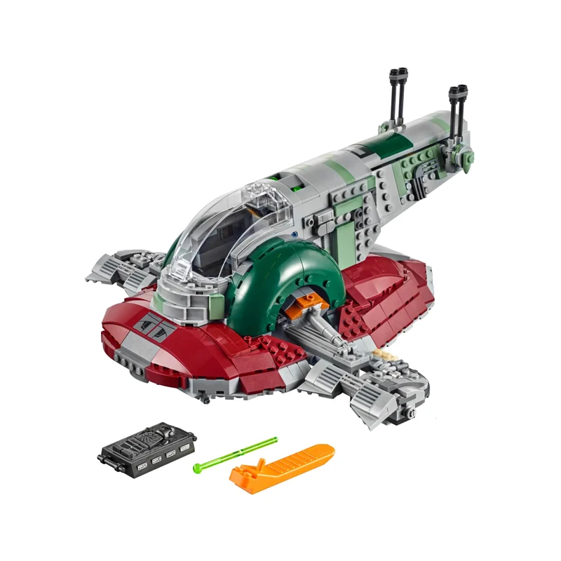 Movie Star Space Wars MOC 75243 Slave I The Bounty Hunter Ship Spaceship Model 1007PCS Building Blocks Brick Puzzle Toys Gift