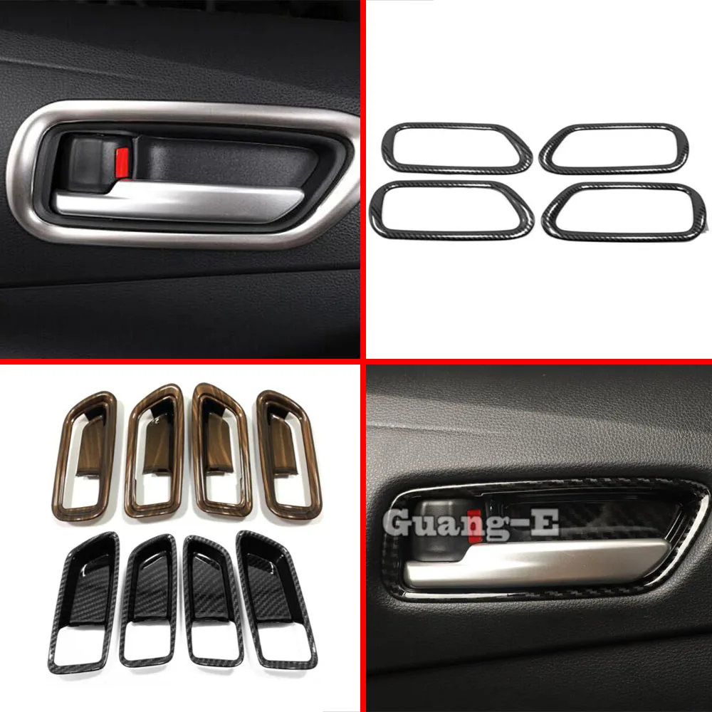 Car Styling Cover Trim ABS Plastic/Steel Door Armrest Handle Bowl Frame 4PCs For Toyota Corolla Altis 2019 2020 2021 2022