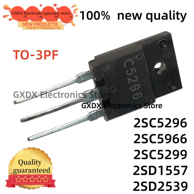 10-20piezas 100% nuevo 2SC5296 C5296 2SC5299 C5299 TO3PF 2SC5966 C5966 2SD1557 D1557 2SD2539 D2539 TO-3PF In Stock