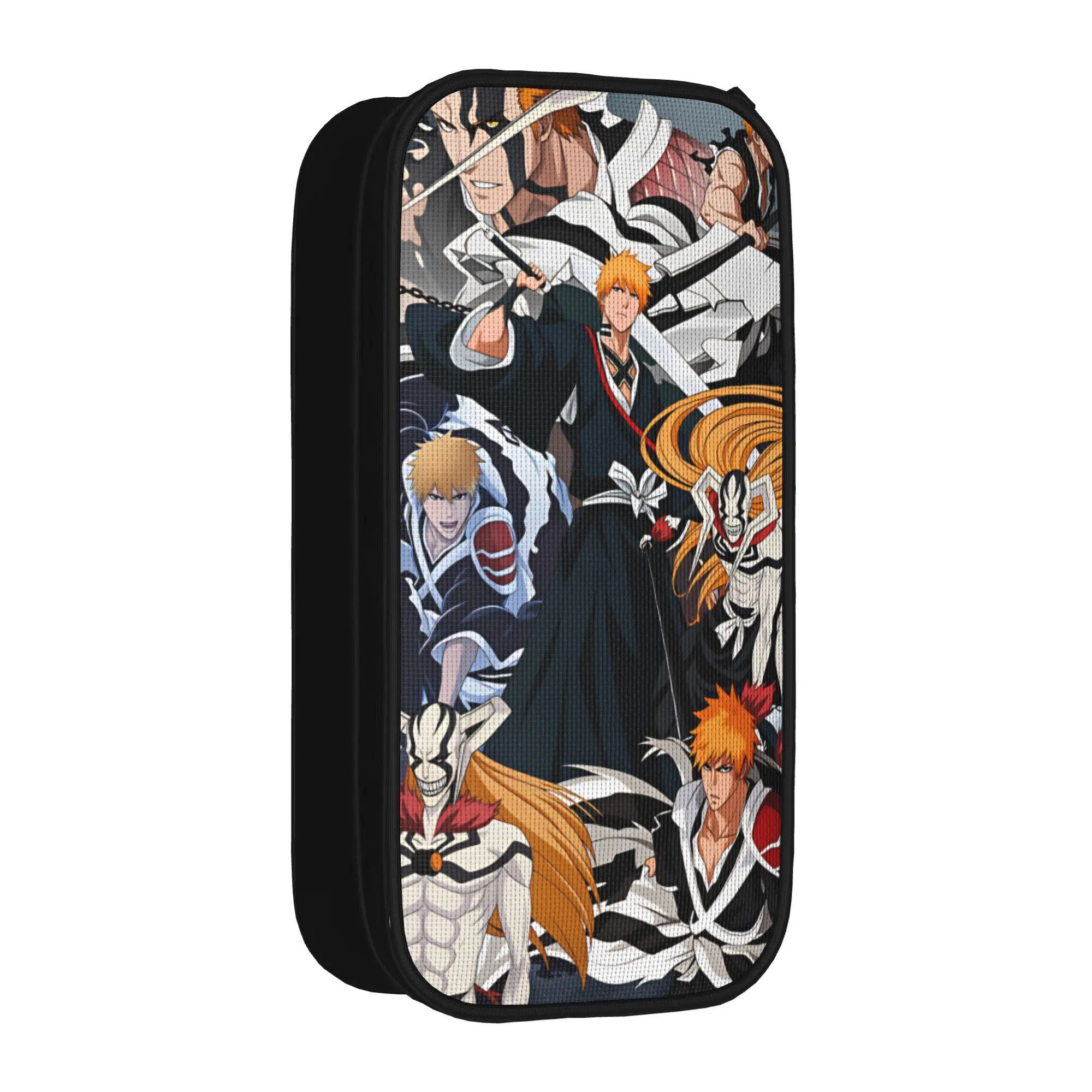 B-Bleachs Characters Pencil Case Large Pencil Box Girls Boys Double Layer Back To School Pencil Cases Stationery Organizer