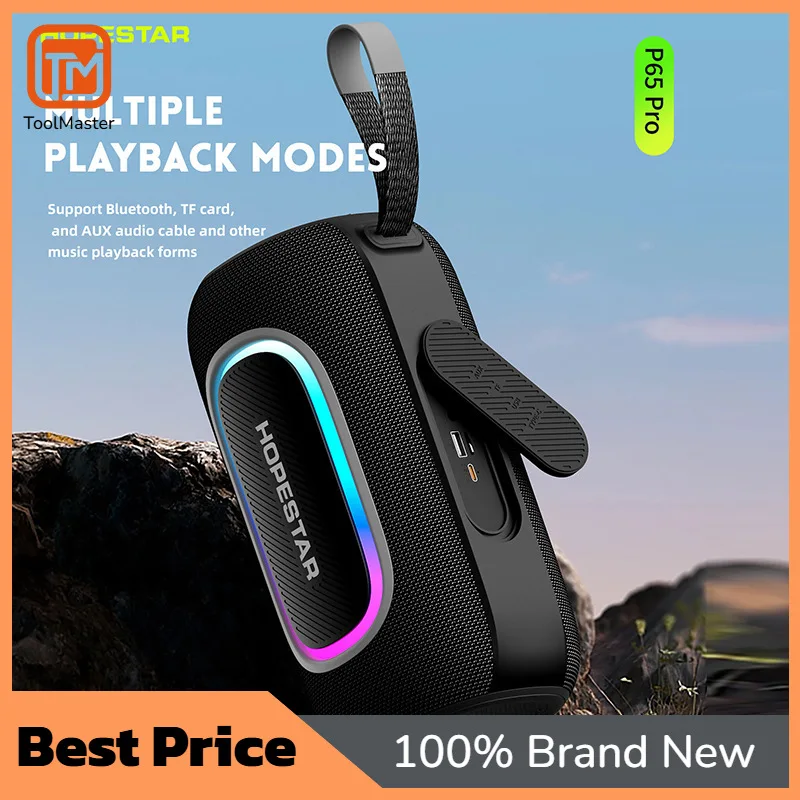 

[Hot Sale]HOPESTAR P65PRO Outdoor Waterproof Bluetooth Speaker 50W High Power Portable Wireless Sports Stereo Boombox With Dual
