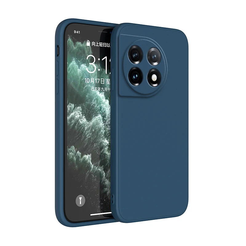 Quadratische Silikon-Schutzhülle für OnePlus 11 11R 10T 10R 10 Pro 10Pro 5G, stoßfeste Funda-Flüssigsilikonhülle – Detail 2