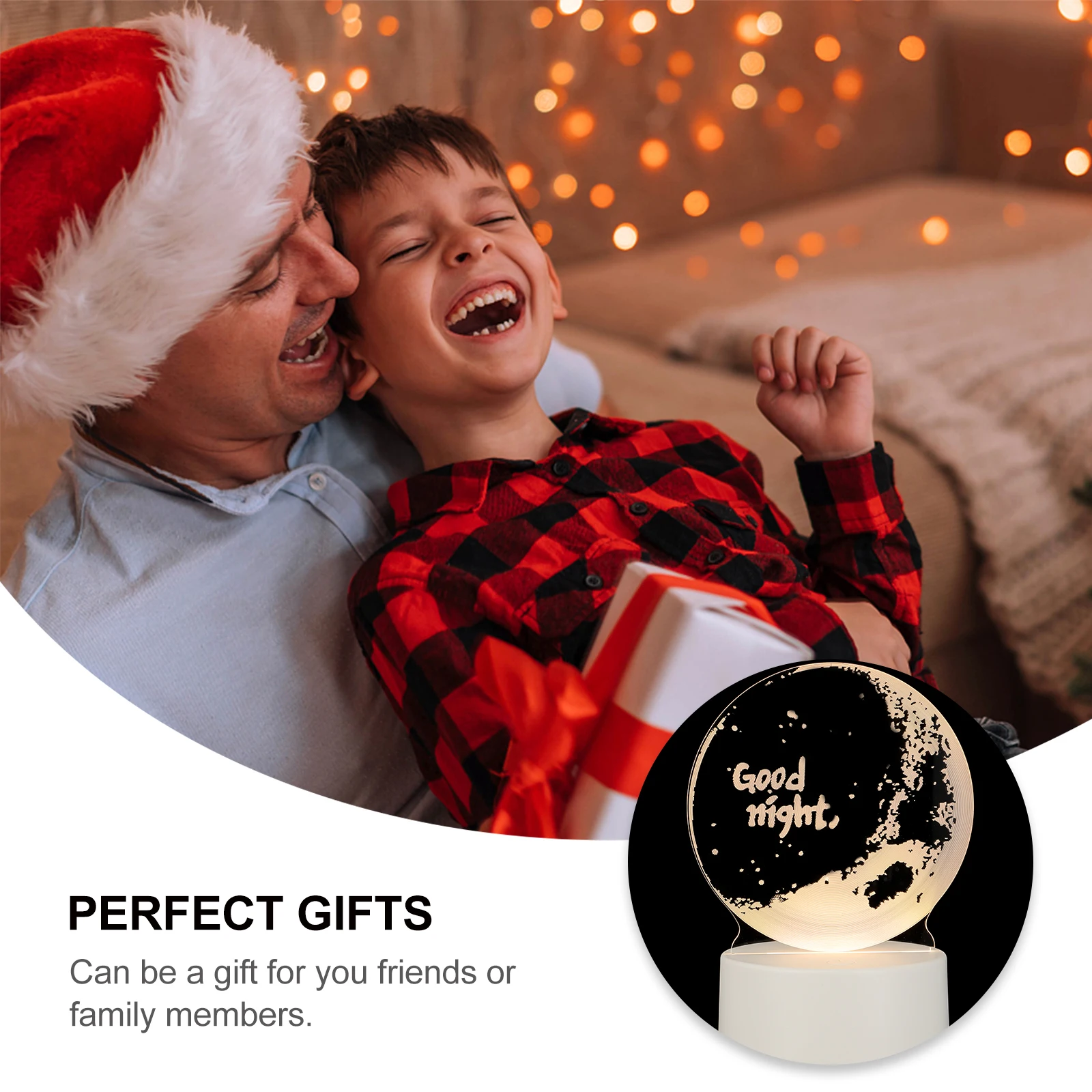 

1set 1Set Warm Light 3D Night Lamp Desktop Creative Resin Lamp For Bedroom Party Home Decoration Gift 3D Effect Non-Dazzling