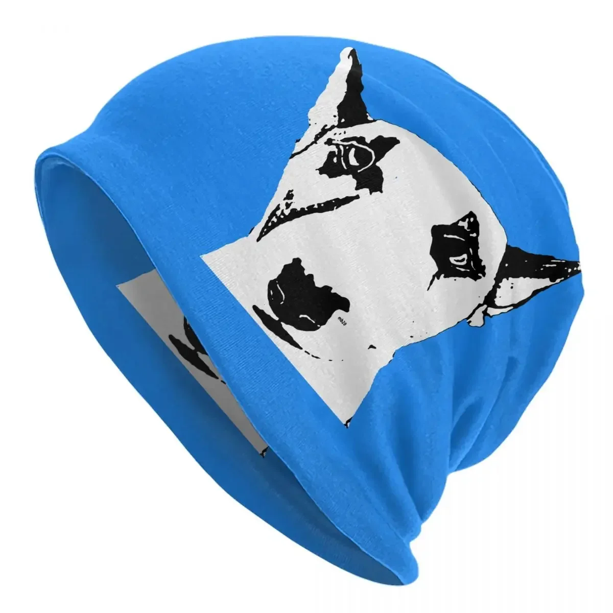 Bull Terrier Dog Bonnet Hats Cool Street Skullies Beanies Hats Unisex Knitting Hats Warm Multifunction Cap