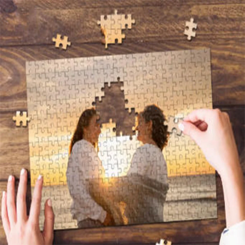 35/300/500/1000pcs Personalized Custom Photo Puzzle Friend Upload Photo For Customized Puzzle Unique Gift For Family Friends