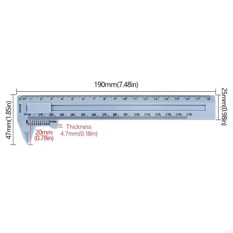 0-150mm 0-180mm Vernier Caliper Woodworking Double Scale Micrometer for Diameter Thickness Measurement Woodworking Ruler