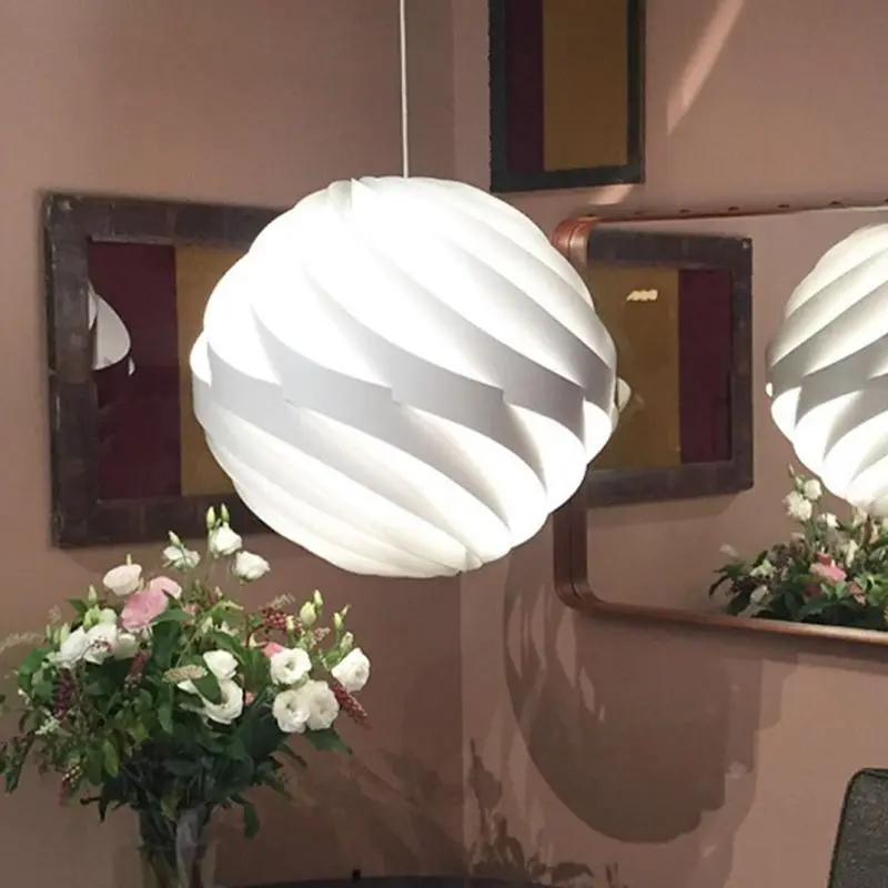 

Nordic Creative Turbine Round Pendant Light Living Room Dining Room Bar Counter Study Room Bedroom Warm Ambient Decorative