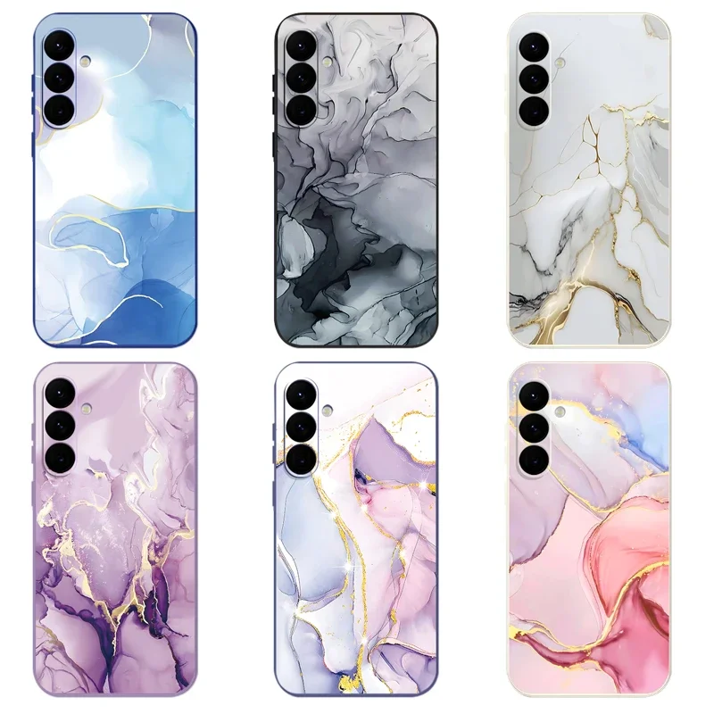 Colorful Marble Case For Samsung Galaxy S24 S23 S22 Ultra S21 S20 FE A16 A15 A25 A34 A35 A55 A52 A53 A54 5G Soft Lanyard Cover
