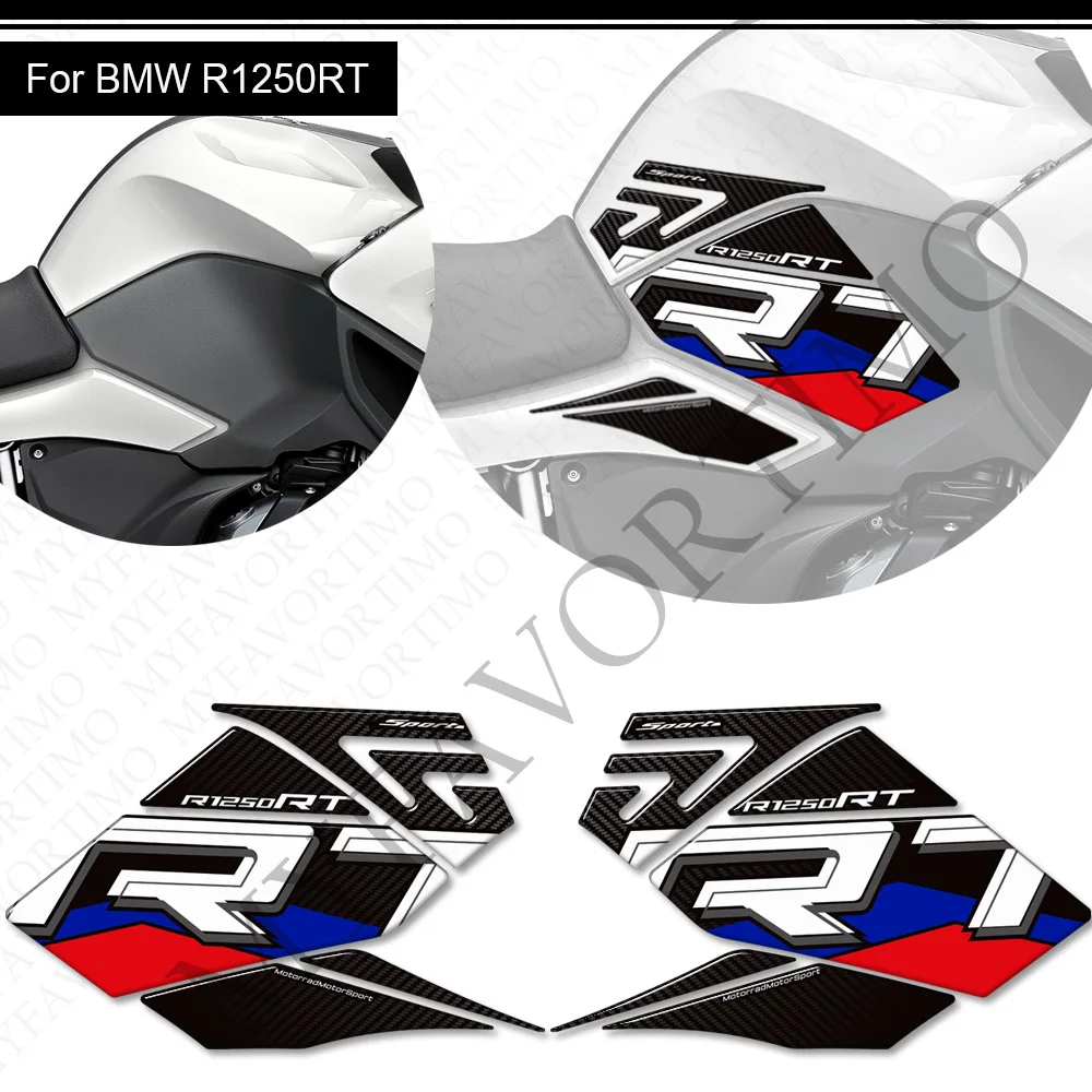 Voor BMW R1250RT R1250RT Motorfiets Tank Pad Kuip Spatbord Kofferbak Bagage Gevallen Protector Grips Kit Knie Wielen Stickers Decals