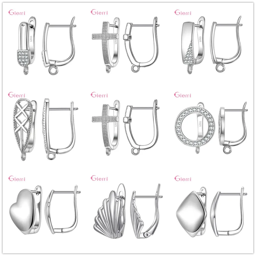 

925 Sterling Silver Earrings Ear Wire Hooks Supplies For Jewelry Making DIY Handmade Earring Hook Accessories