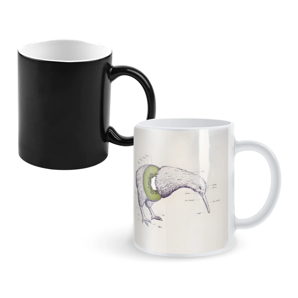 

Kiwi AnatomyCoffee Mugs And Mug Creative Color Change Tea Cup Ceramic Milk Cups Novelty Gifts